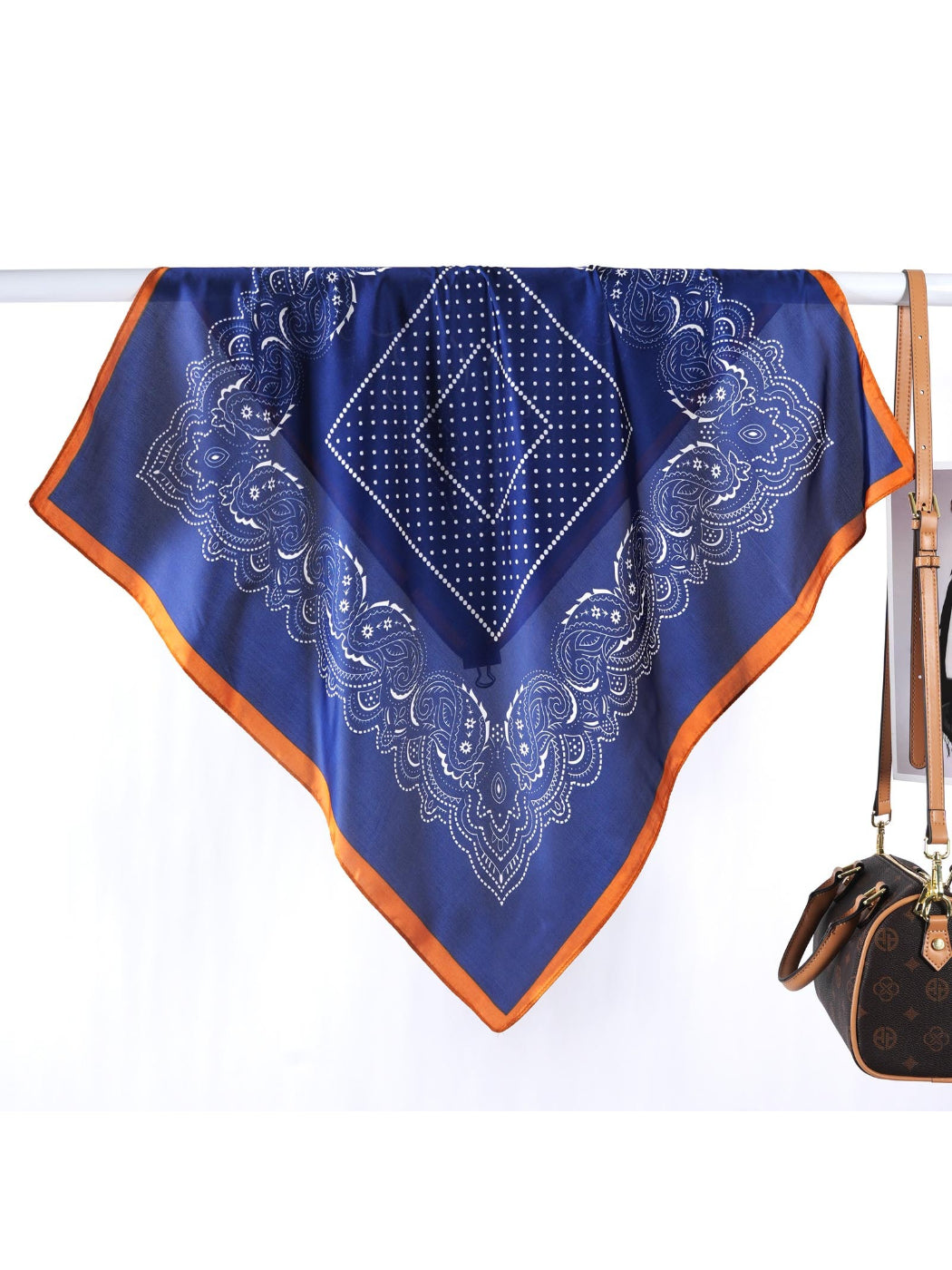 Scarvii - Classic Paisley Border Square Scarf