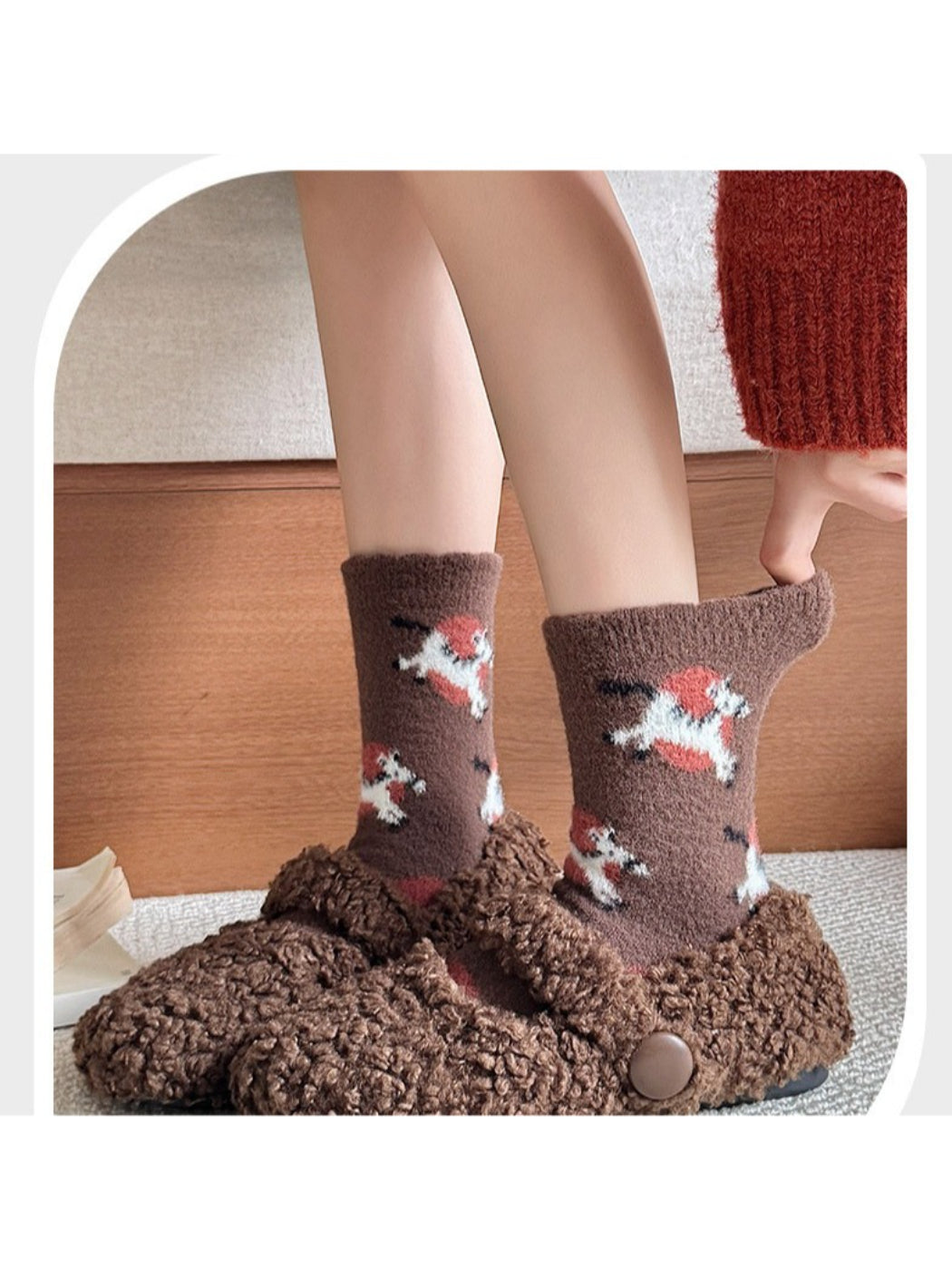 Rufia - Cozy Animal Pattern Crew Socks