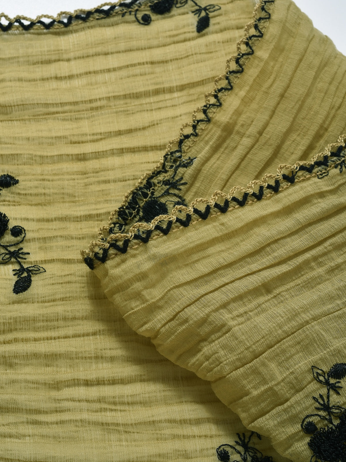 Scarvii Soft Botanical Print Triangle Scarf