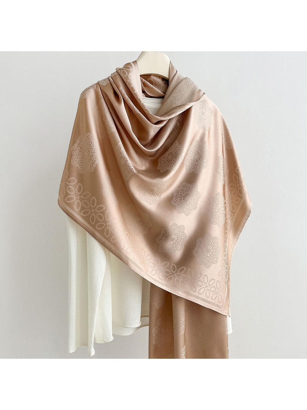 Scarvii - Summer Fresh Floral Border Wrap Scarf