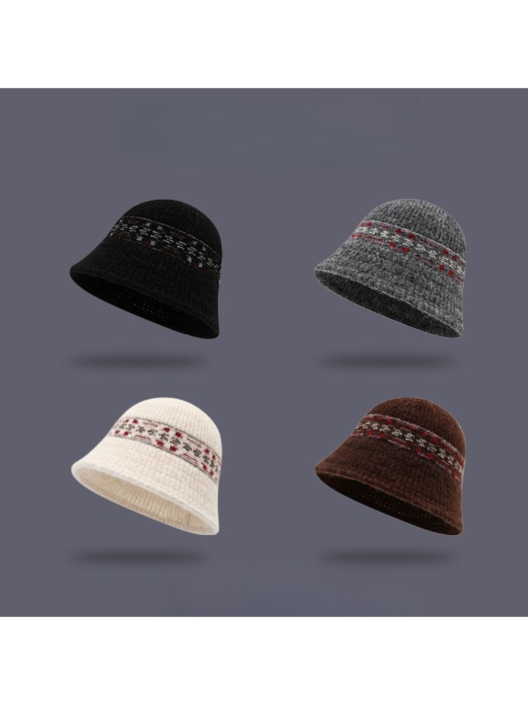 Haila - Winter Vintage Knitted Bucket Hat