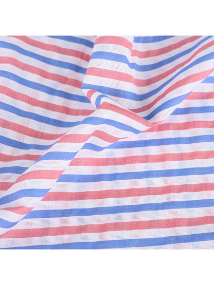 Haila - Striped Curved Brim Headscarf Cap