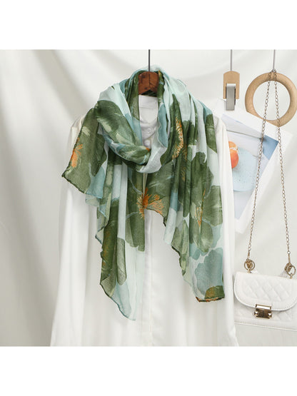 Scarvii Abstract Floral Print Lightweight Scarf