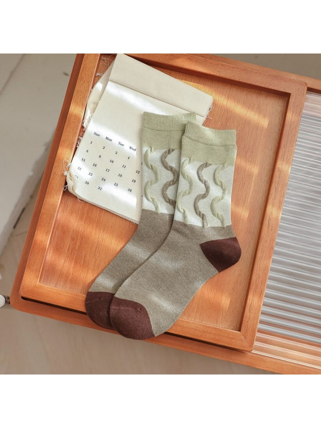 Rufia - Retro-Inspired Casual Crew Socks