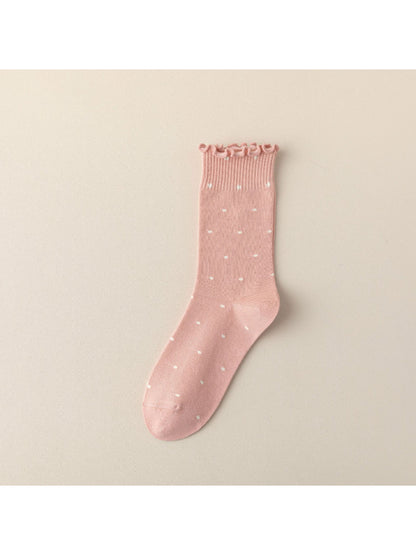 Rufia - Polka Dot Lettuce-Edge Crew Socks product image 9