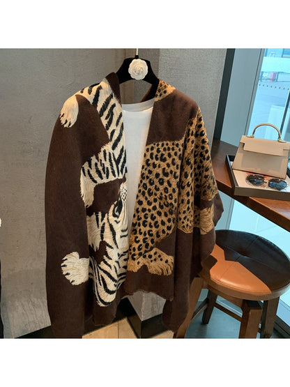 Scarvii - Leopard Pattern Fashion Wrap Scarf