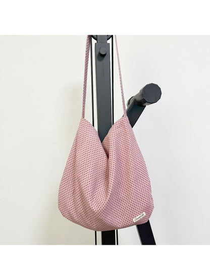 Cosbai - Soft Floral Slouchy Tote Bag