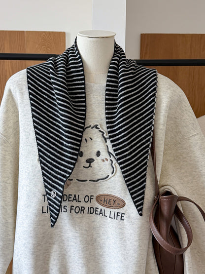 Scarvii - Narrow Stripe Triangle Scarf