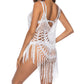 Sexy Hand-Crocheted Fringe Cover-Up Camisole Dress