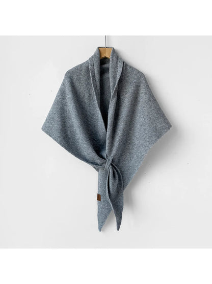 Scarvii - Solid Color Knit Triangle Shawl