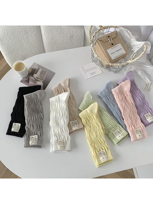 Rufia - Textured Soft Wave Knit Crew Socks