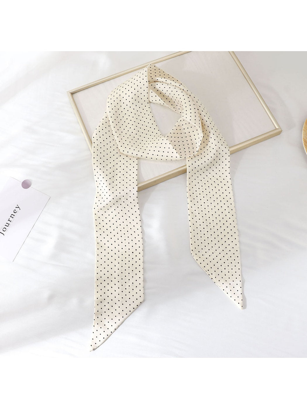 Scarvii - Polka Dot Printed Skinny Scarf