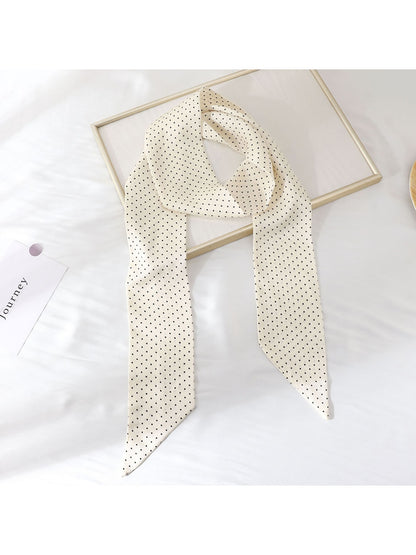 Scarvii - Polka Dot Printed Skinny Scarf