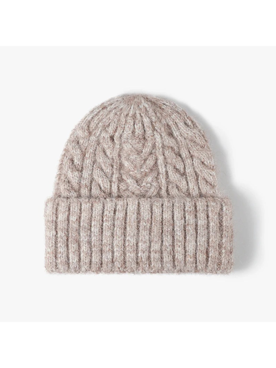 Haila - Braided Texture Cuffed Knit Beanie