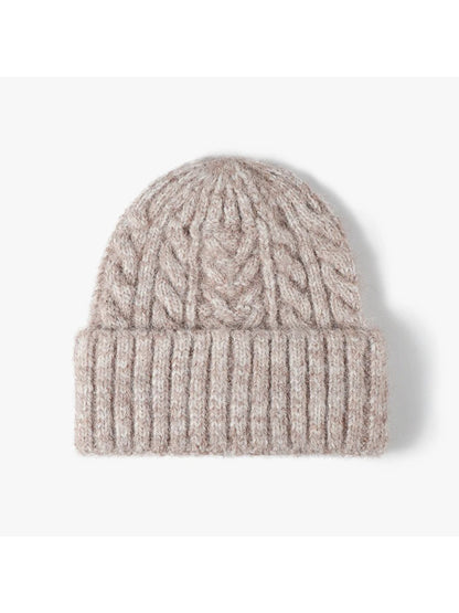 Haila - Braided Texture Cuffed Knit Beanie