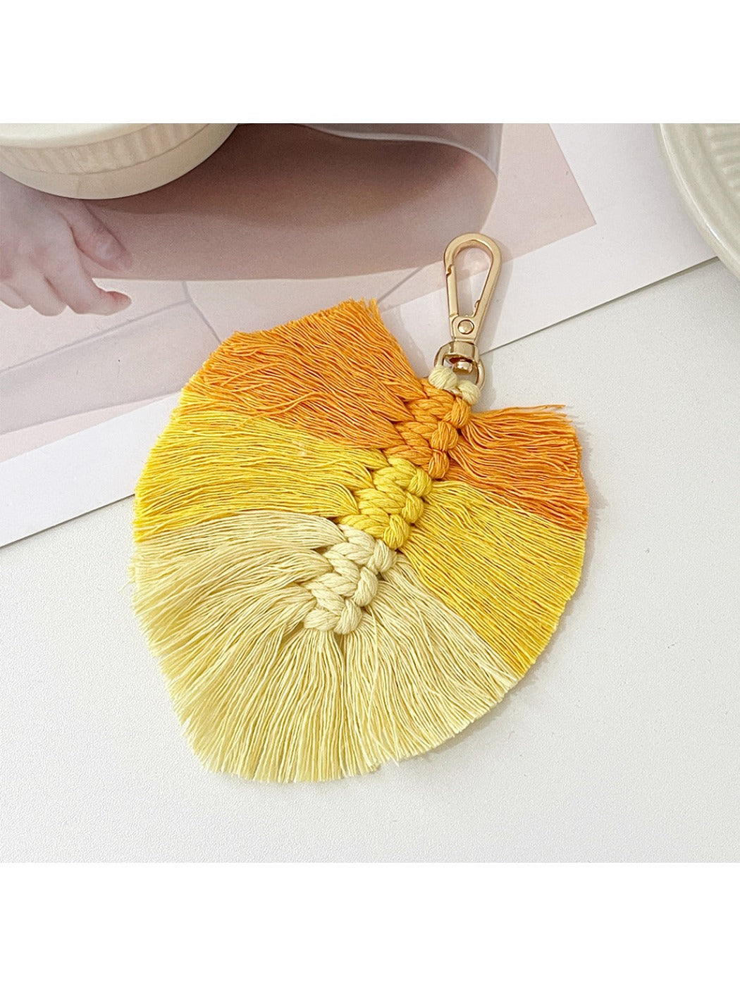 Koco - Bohemian Leaf Keychain with Tassel