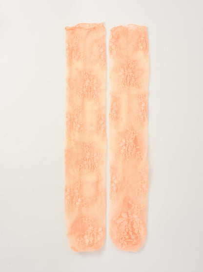 Rufia - Romantic Sheer Lace Crew Socks