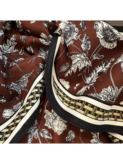 Scarvii - Elegant Woven Frame Border Triangle Bandana