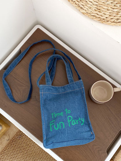 Top view of Cosbai mini slim tote crossbody bag partially open