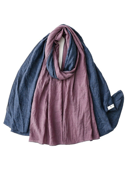 Scarvii - Contrast Panel Soft Drape Everyday Scarf