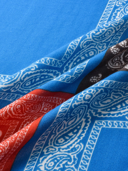 Scarvii - Square Scarf with Paisley Print