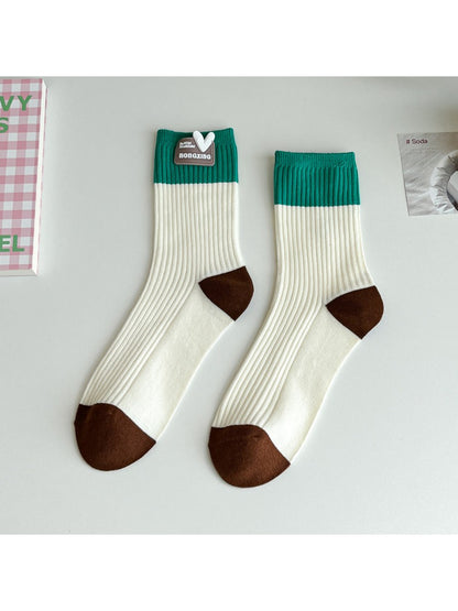 Rufia - Contrast Cuff Detail Crew Socks product image 7