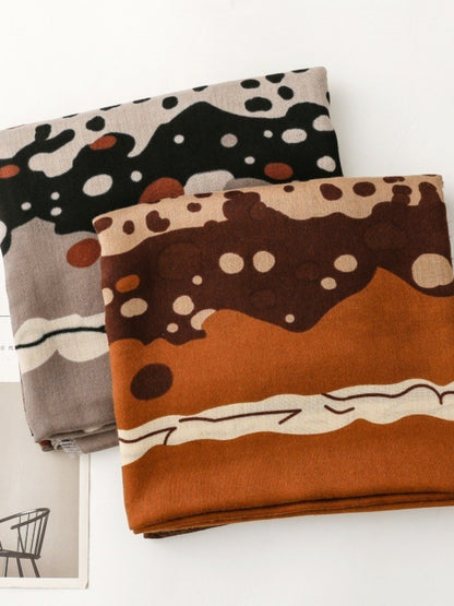 Scarvii - Autumn-Winter Irregular Polka Dot Print Scarf
