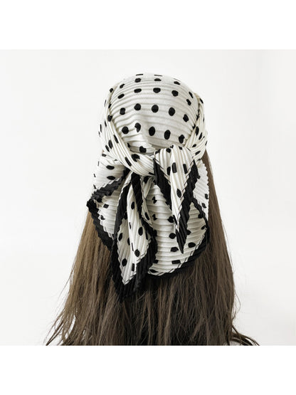 Scarvii - Polka Dot Pleated Scarf