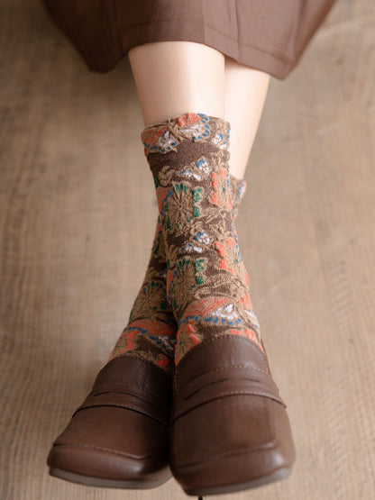 Rufia - Textured Bloom Cluster Socks