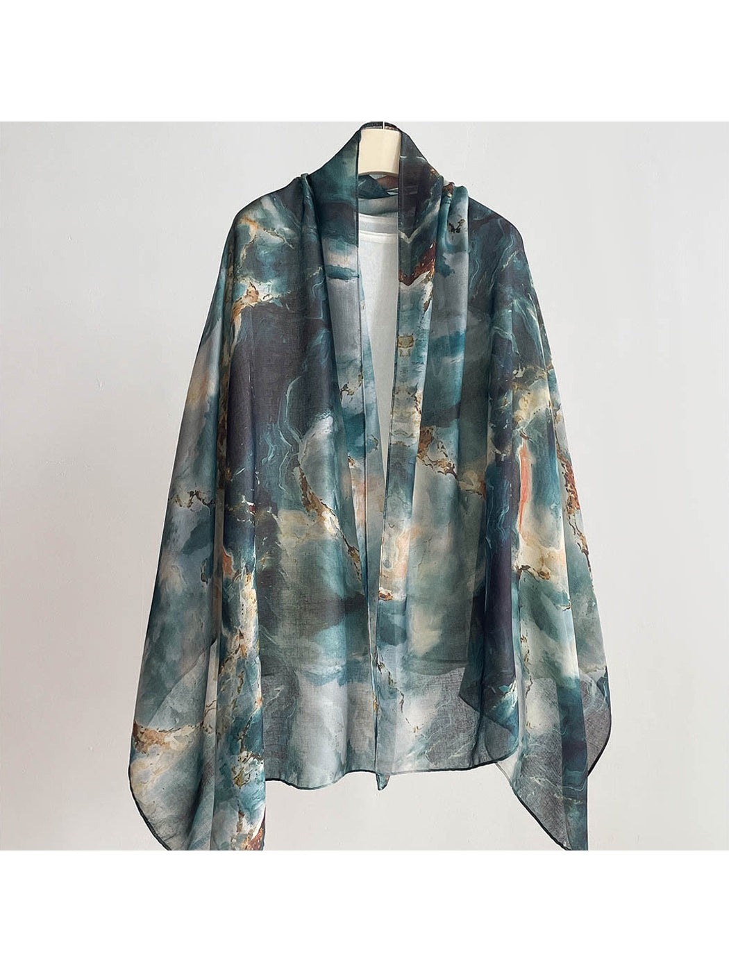Scarvii - Watercolor Plant Print Summer Wrap Scarf