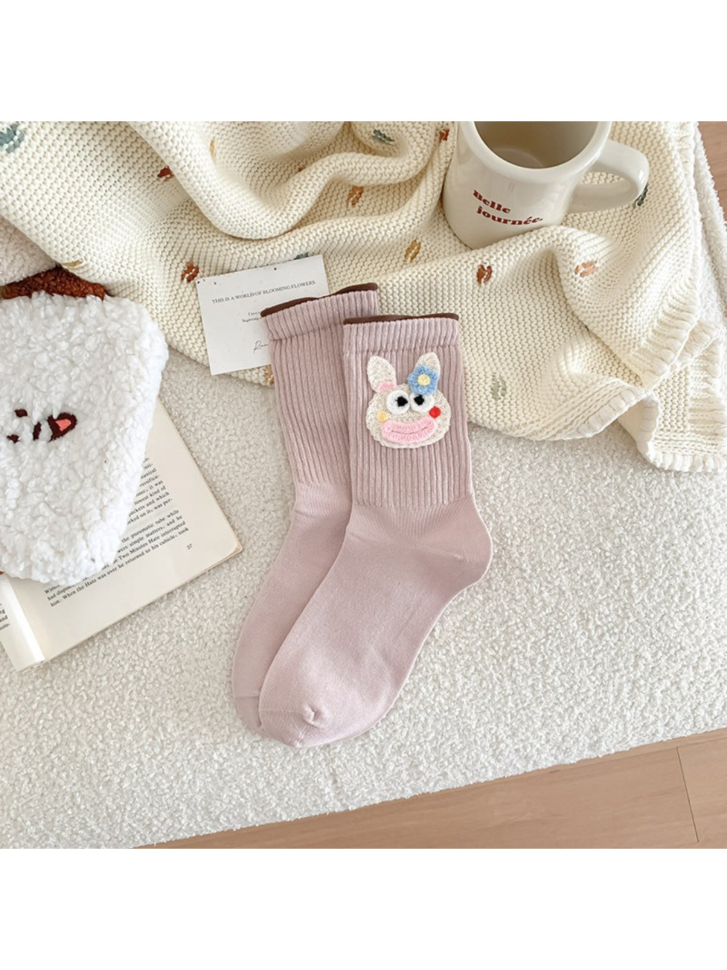 Rufia - Crochet Patch Playful Crew Socks