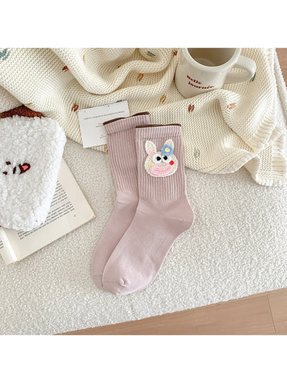 Rufia - Crochet Patch Playful Crew Socks