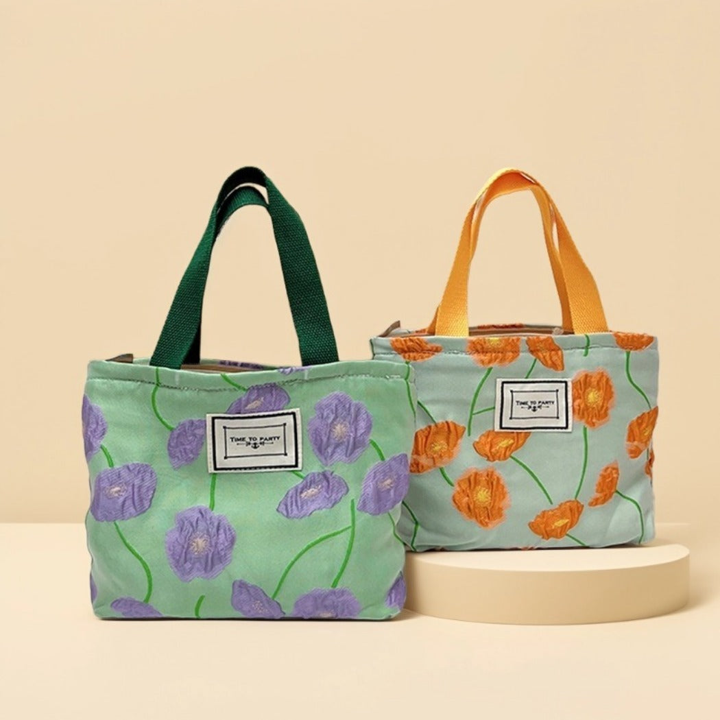 Small Colorblock Jacquard Handbag
