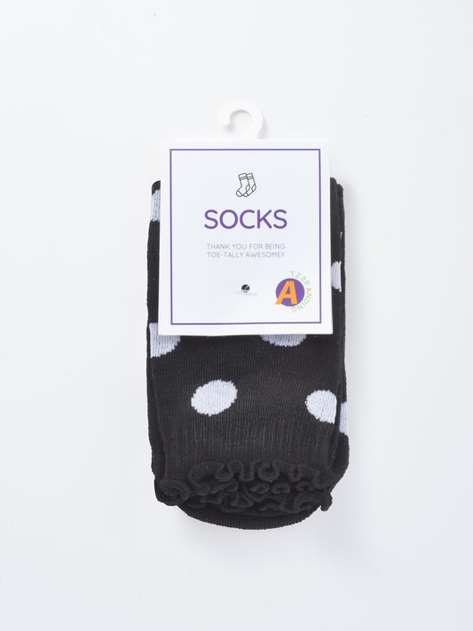 Rufia - Polka Dot Ribbed Crew Socks