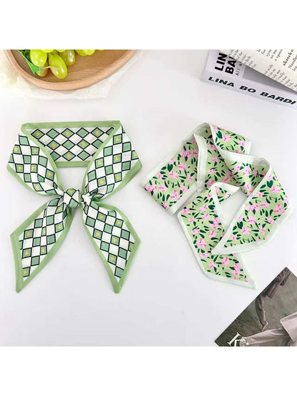 Scarvii Fresh Cherry Print Skinny Scarf