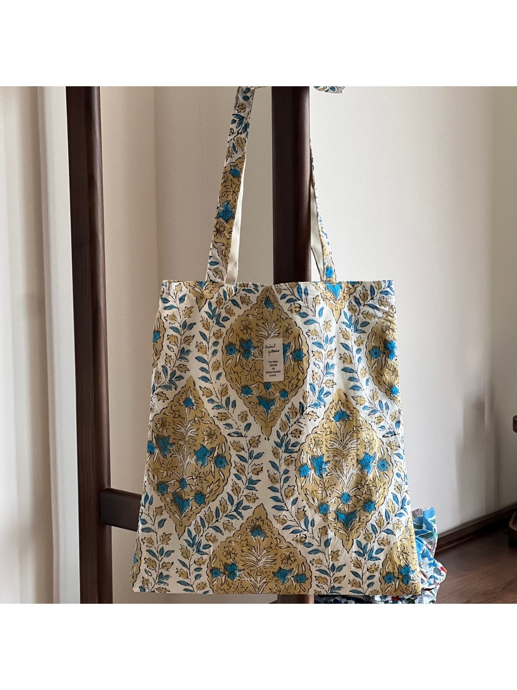 Cosbai - Botanical Block Print Tote Bag