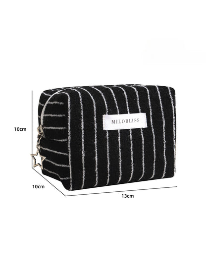Cosbai - Textured Stripe Cosmetic Bag