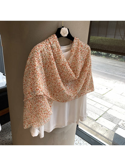 Scarvii - Ditsy Floral Long Layering Shawl Scarf