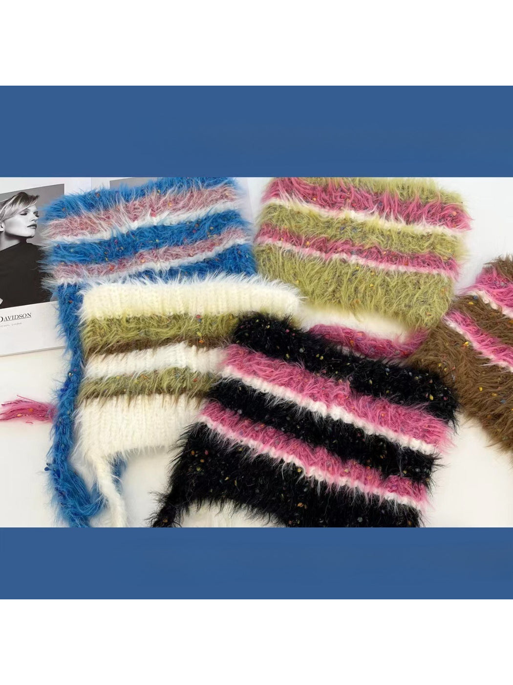 Haila - Street Stripe Faux Fur Hat