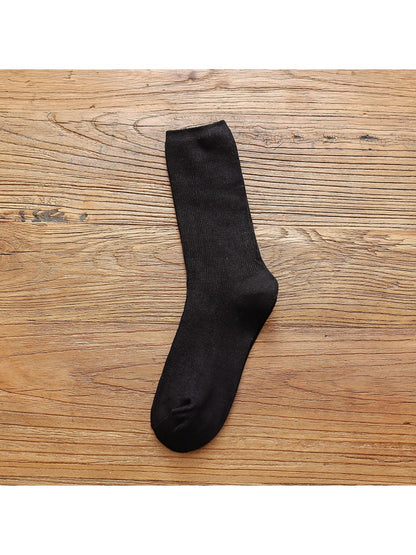 Rufia - Solid Color Mid-Calf Socks for Women