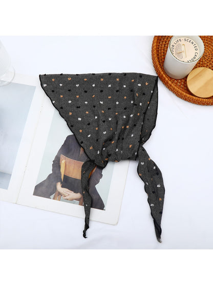 Scarvii - Polka Dot Edge Trim Triangle Bandana