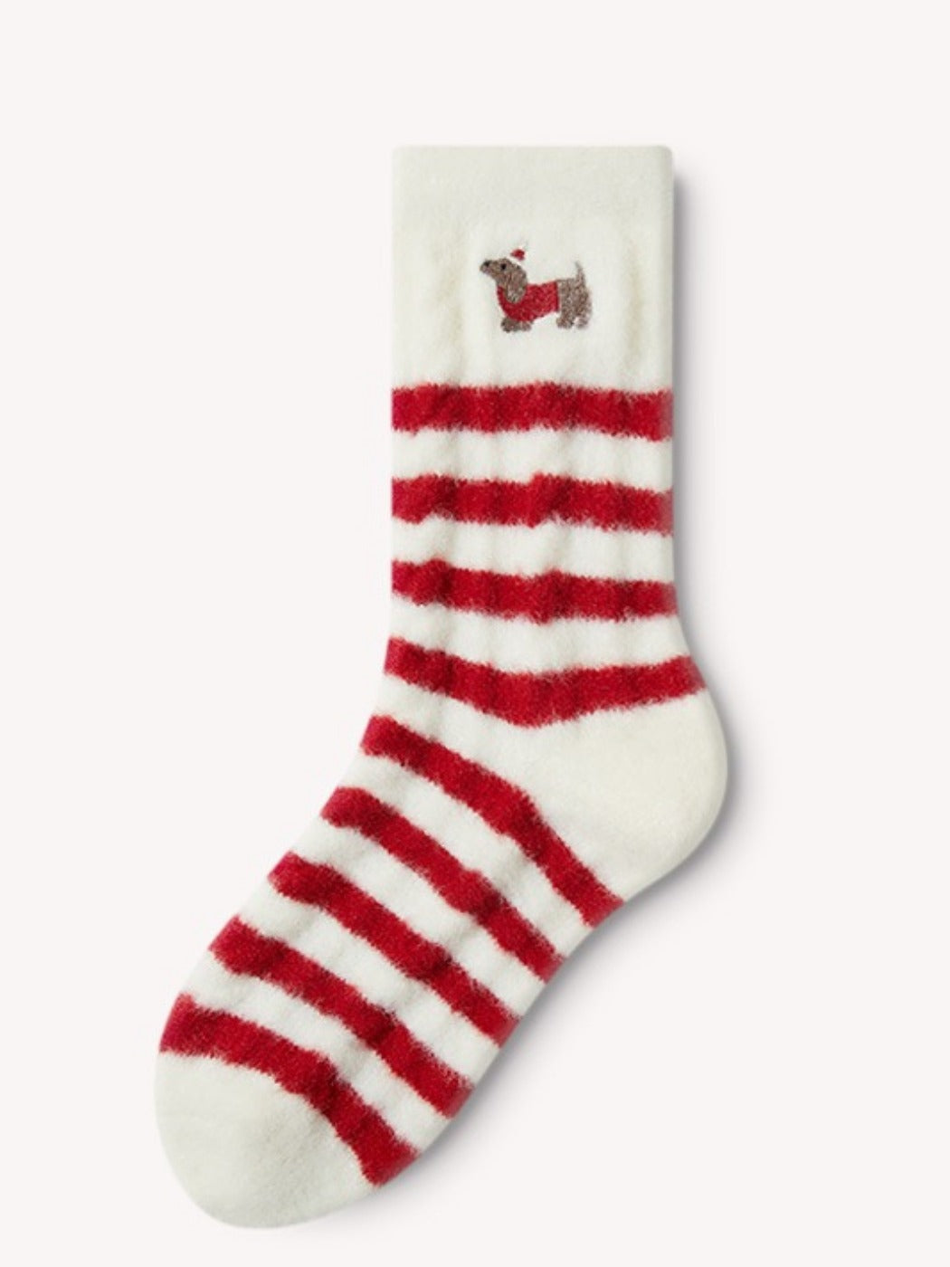 Rufia - Red & White Christmas Vibe Mid-Calf Socks