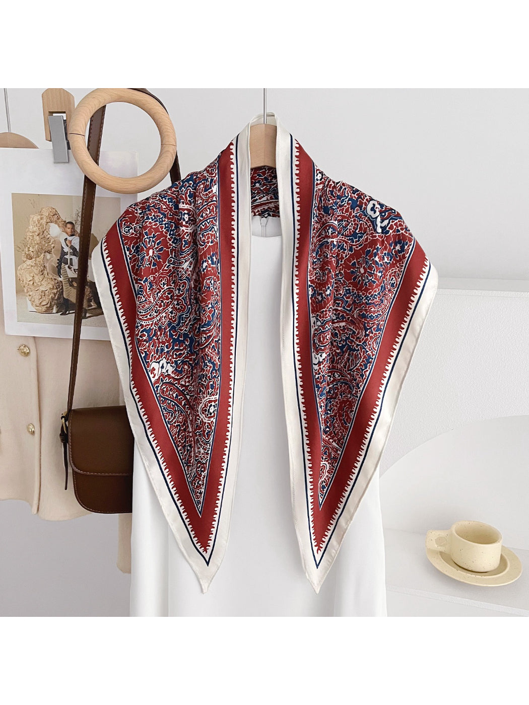 Scarvii Boho Ornamental Triangle Scarf