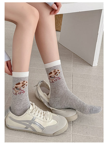 Rufia - Cute Kitty Detail Everyday Crew Socks product image 7