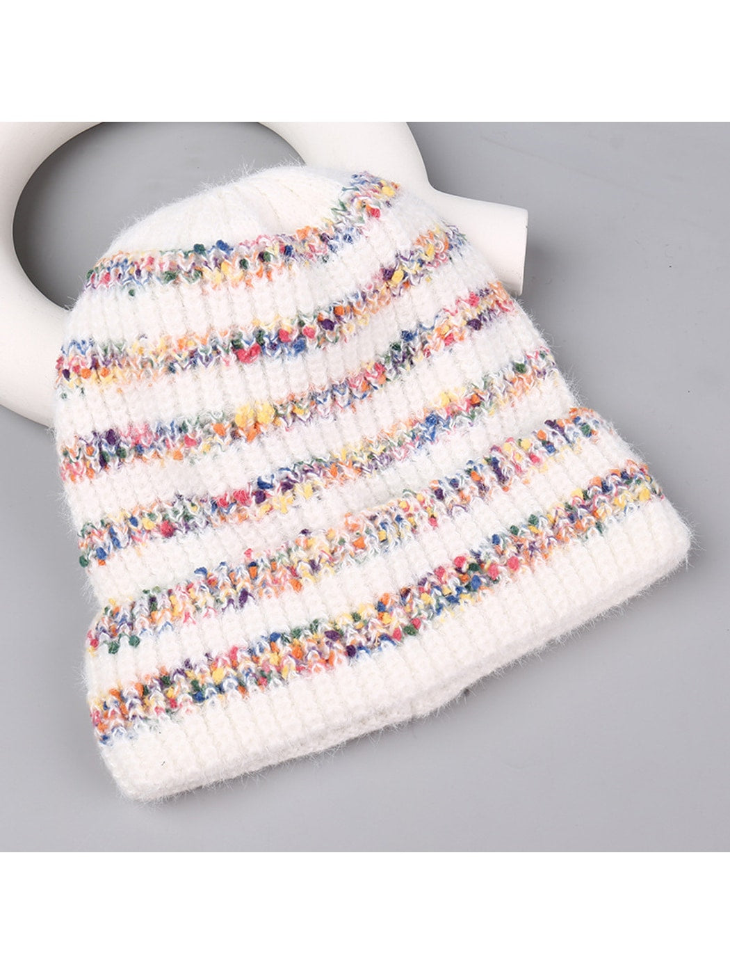 Haila - Sweet Style Round Top Ribbed Knit Beanie