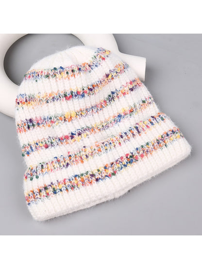 Haila - Sweet Style Round Top Ribbed Knit Beanie