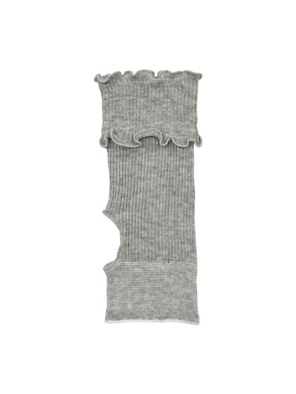 Rufia - Ruffle Edge Ribbed Crew Socks