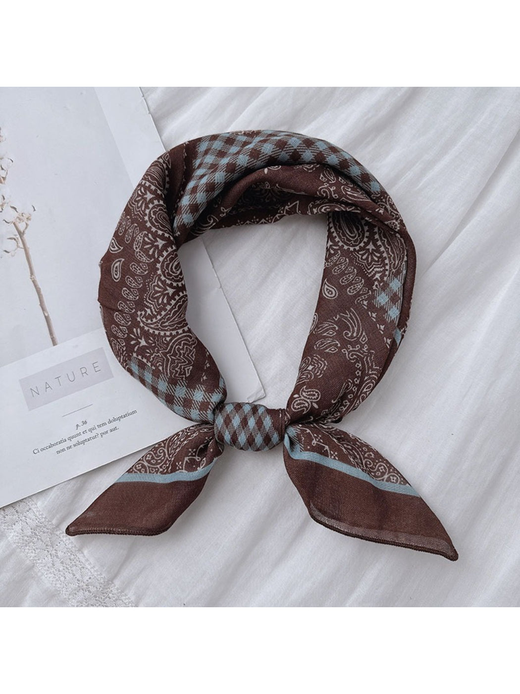Scarvii - Vintage Paisley Square Neck Scarf