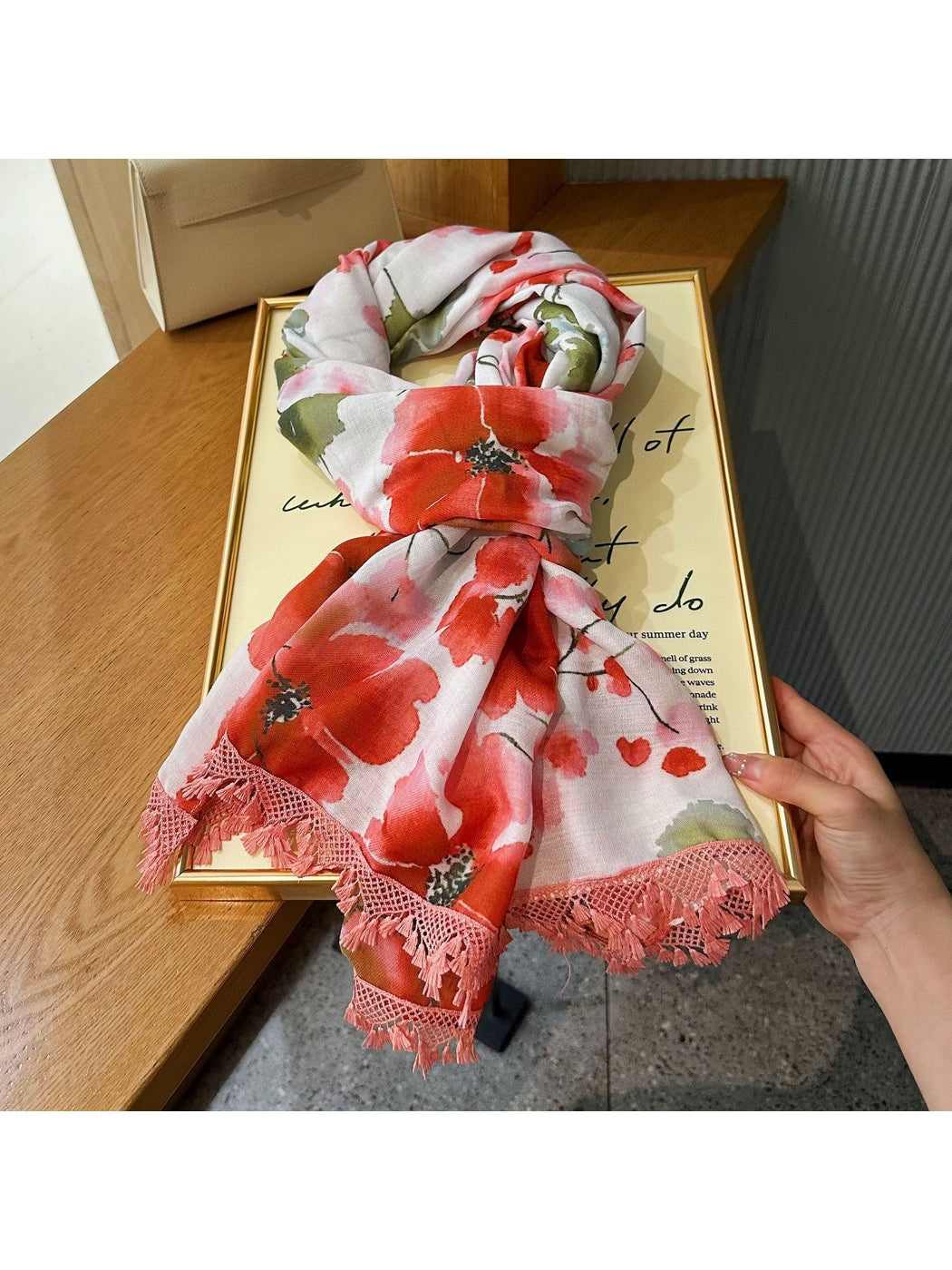 Scarvii - Romantic Floral Lightweight Wrap Scarf