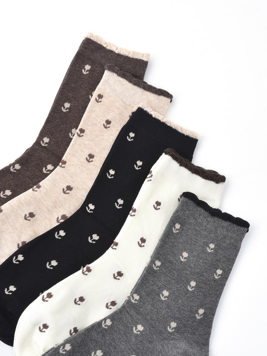 Rufia - Floral Lace Trim Socks